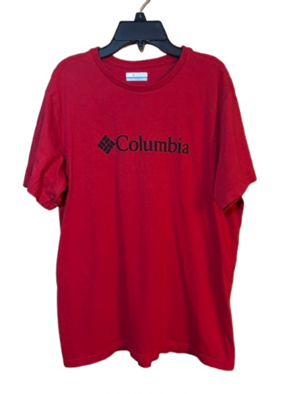 Columbia Men's Red Logo Crewneck T-Shirt Large